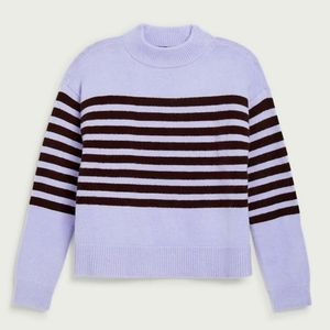 Ann Taylor Purple Mock Neck Sweater